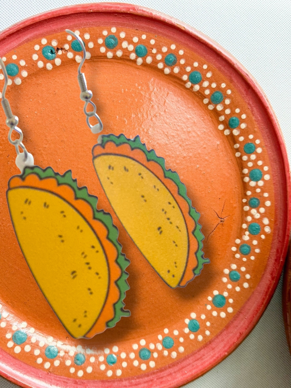 Cutest Mex Tacos Dangle Earrings ☆ 2D Fun Food Women Accessory